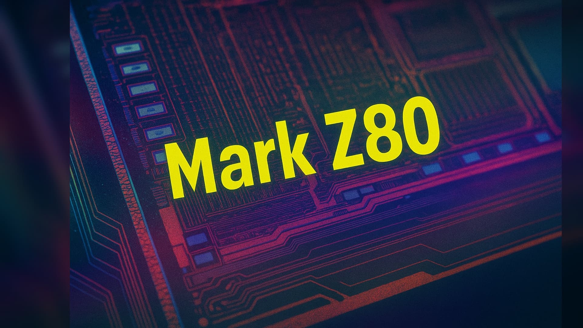 Colorful Z80 microchip background